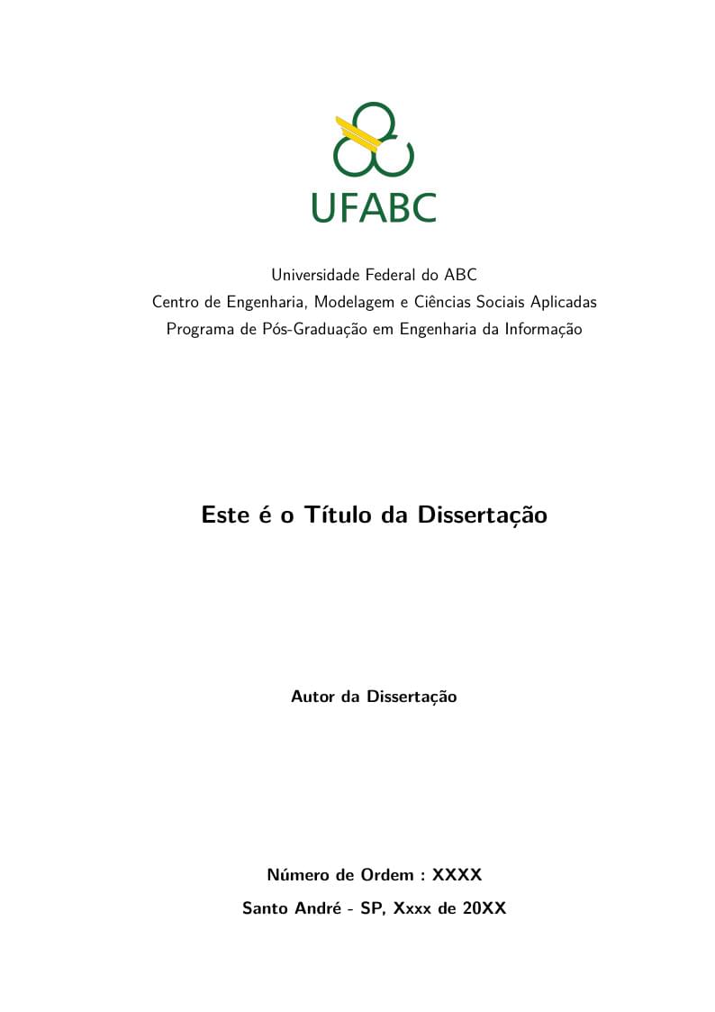 Template UFABC - Dissertação