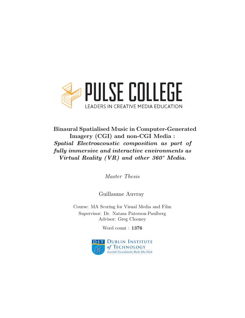 Pulse College - DIT Thesis Template