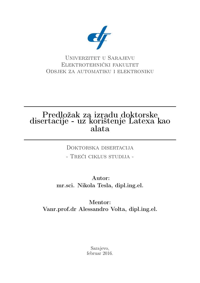 Template za doktorsku dizertaciju/završni rad na ETF-u