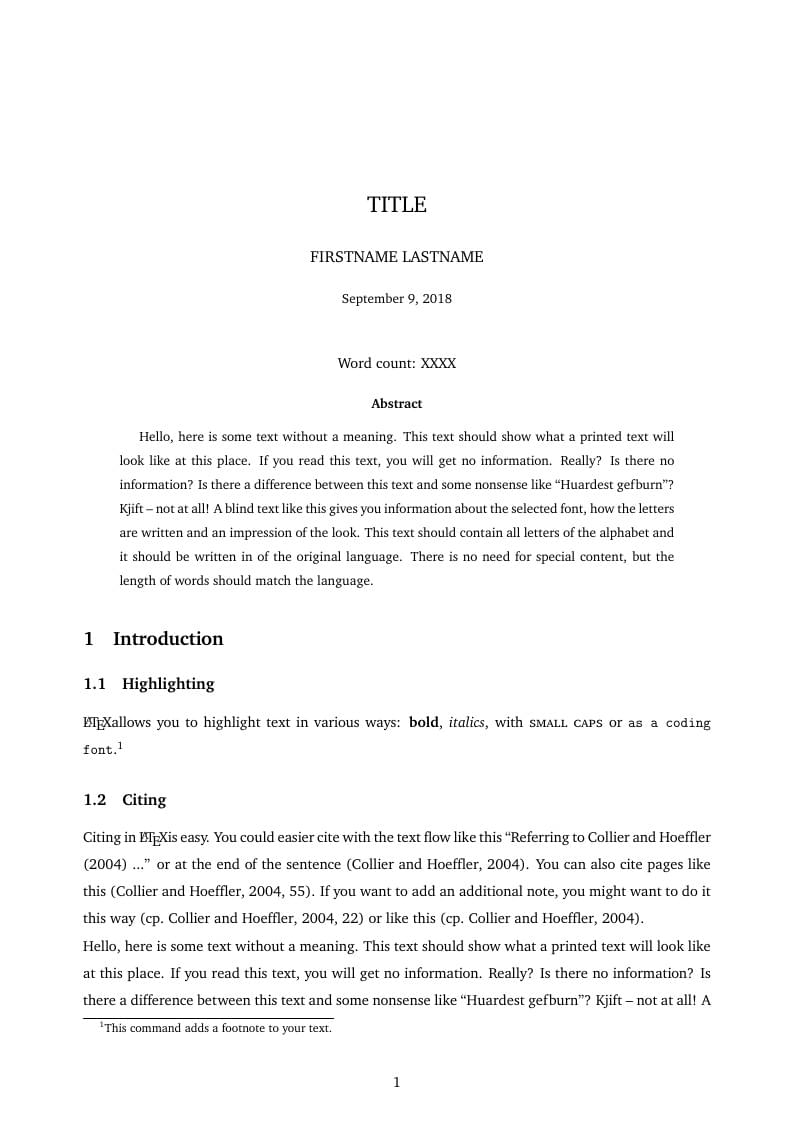 Template Term Paper