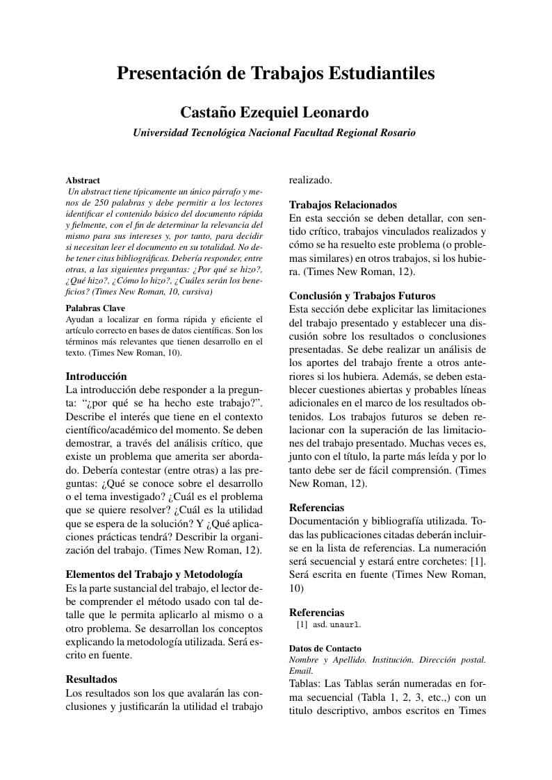 Plantilla para estudiantes CONAIISI 2018