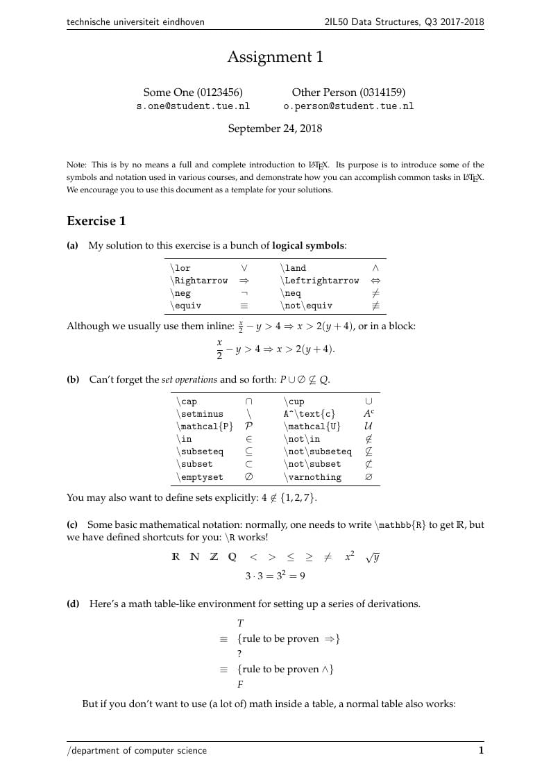 TU/e AGA Homework Template