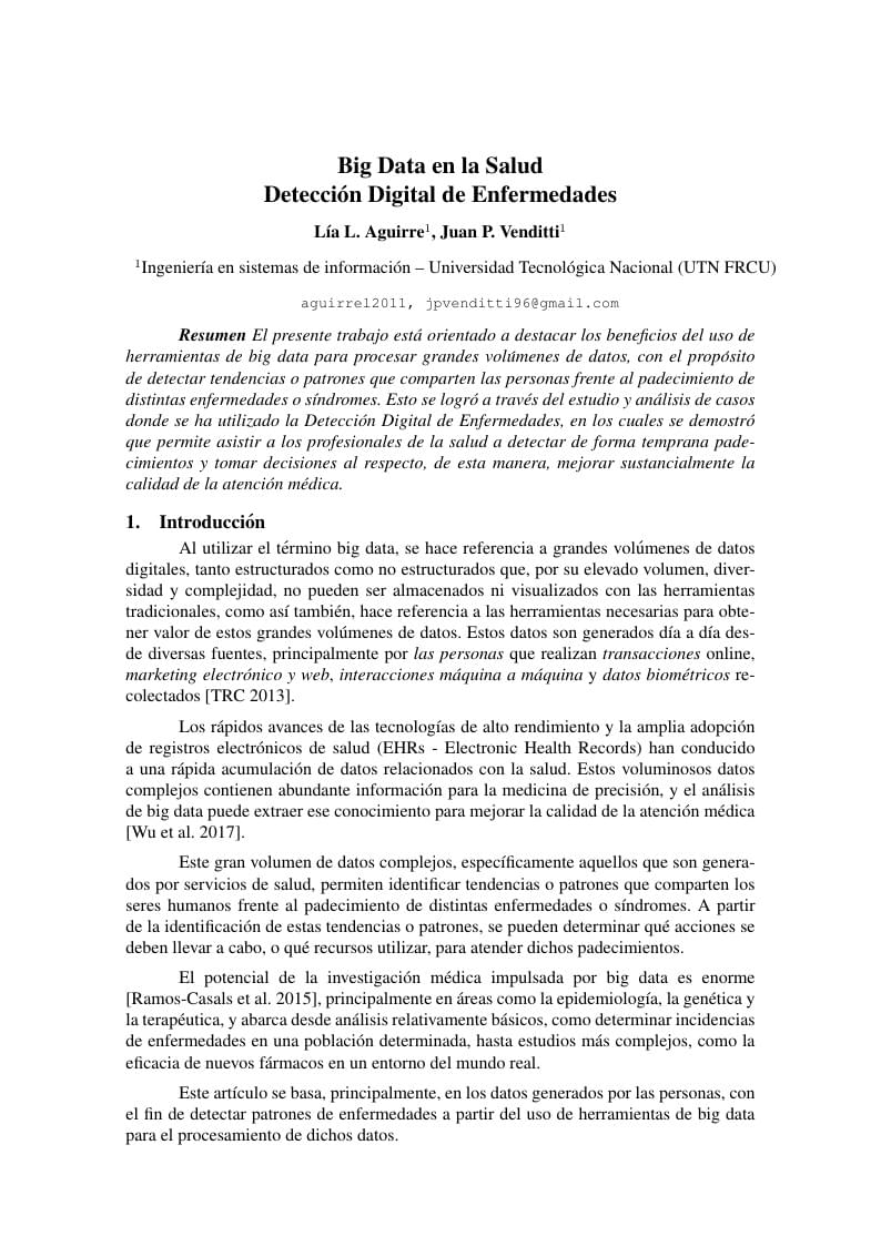 Detección digital de enfermedades con big data