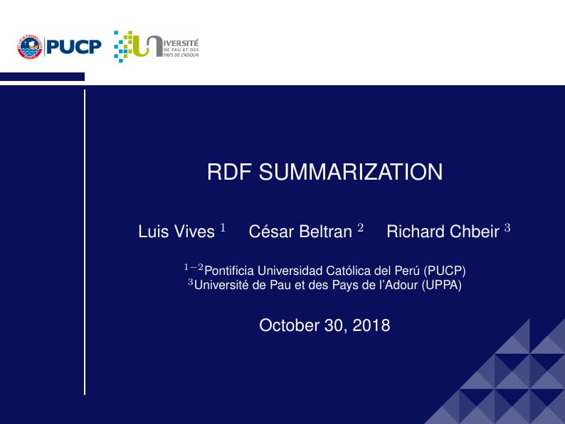 RDF SUMMARIZATION