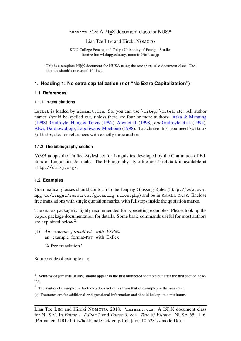 NUSA Journal Paper Template