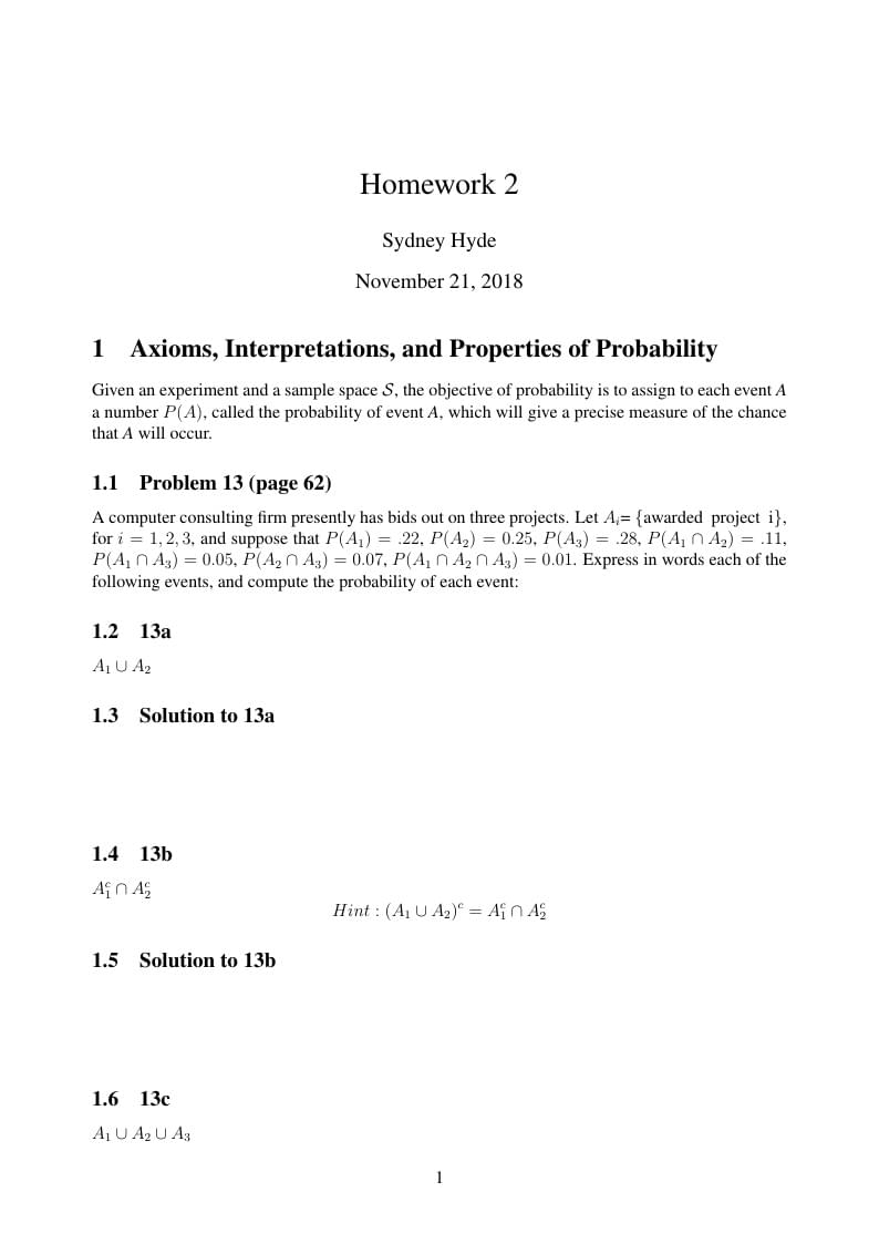 Homework 2  for Statistical Methods 3025Q