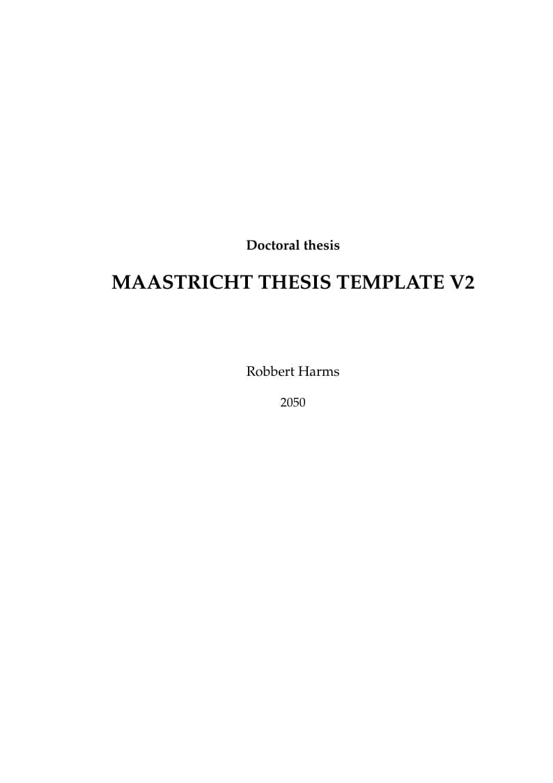 Maastricht Thesis Template (MTT) v2