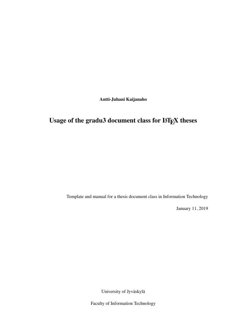 Bachelor's thesis (Mathematical Information Technology), University of Jyväskylä