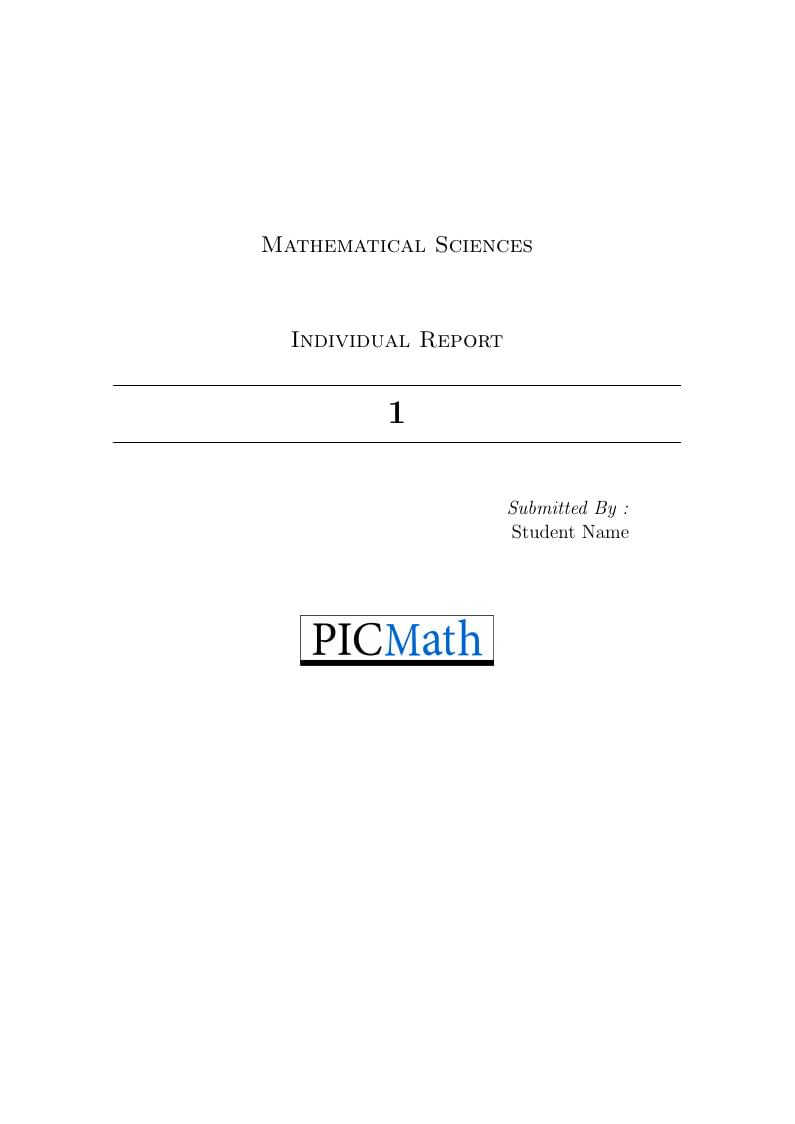 BSU Mathematical Sciences Report