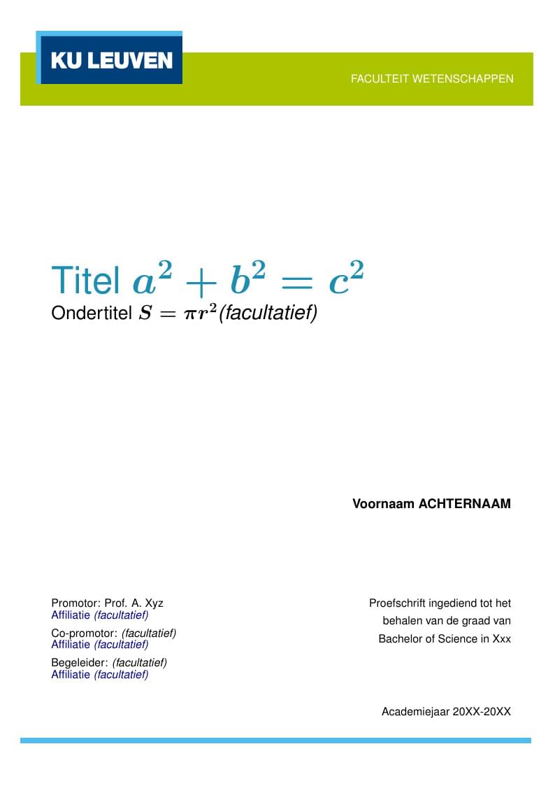 KUL Bachelorproef template