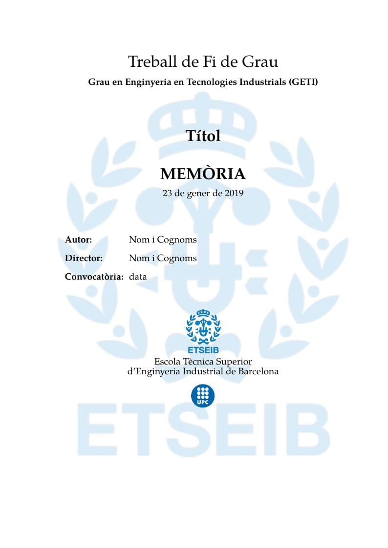 Plantilla TFG - TFM ETSEIB