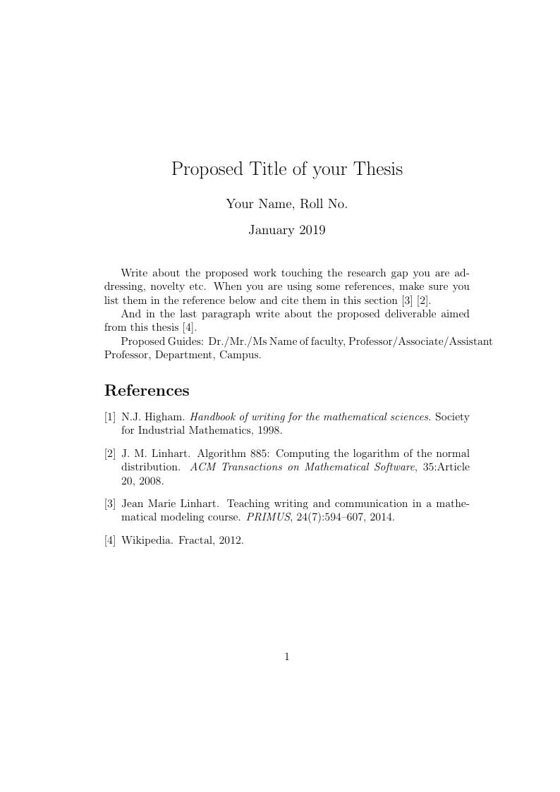 Project Proposal Template