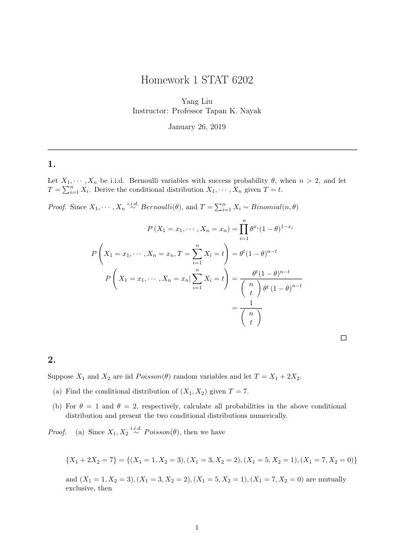 Homework1 for STAT6202
