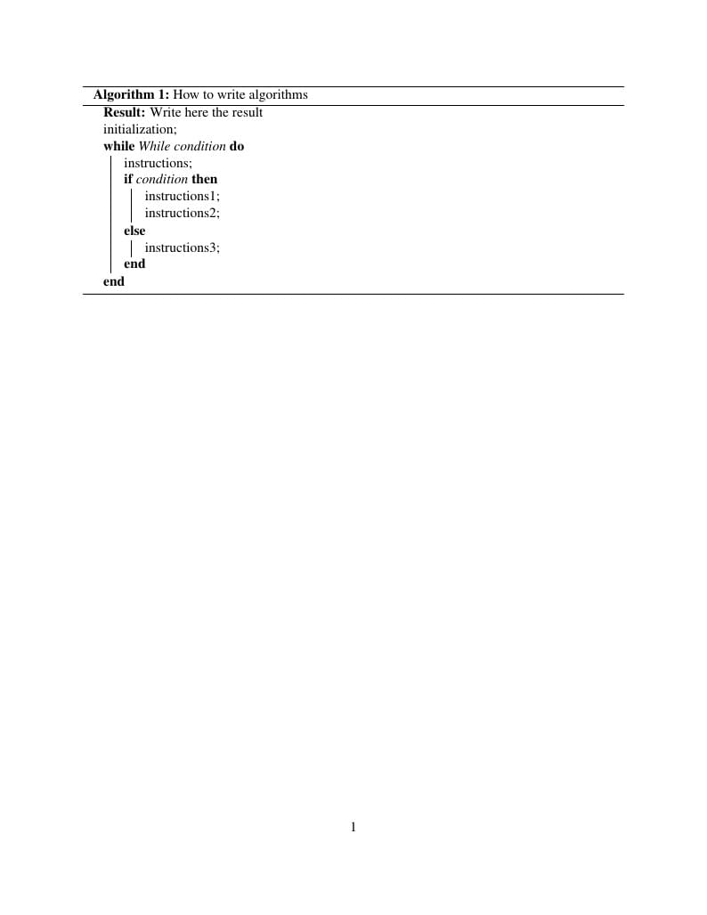 PseudoCode-AlgorithmTemplate
