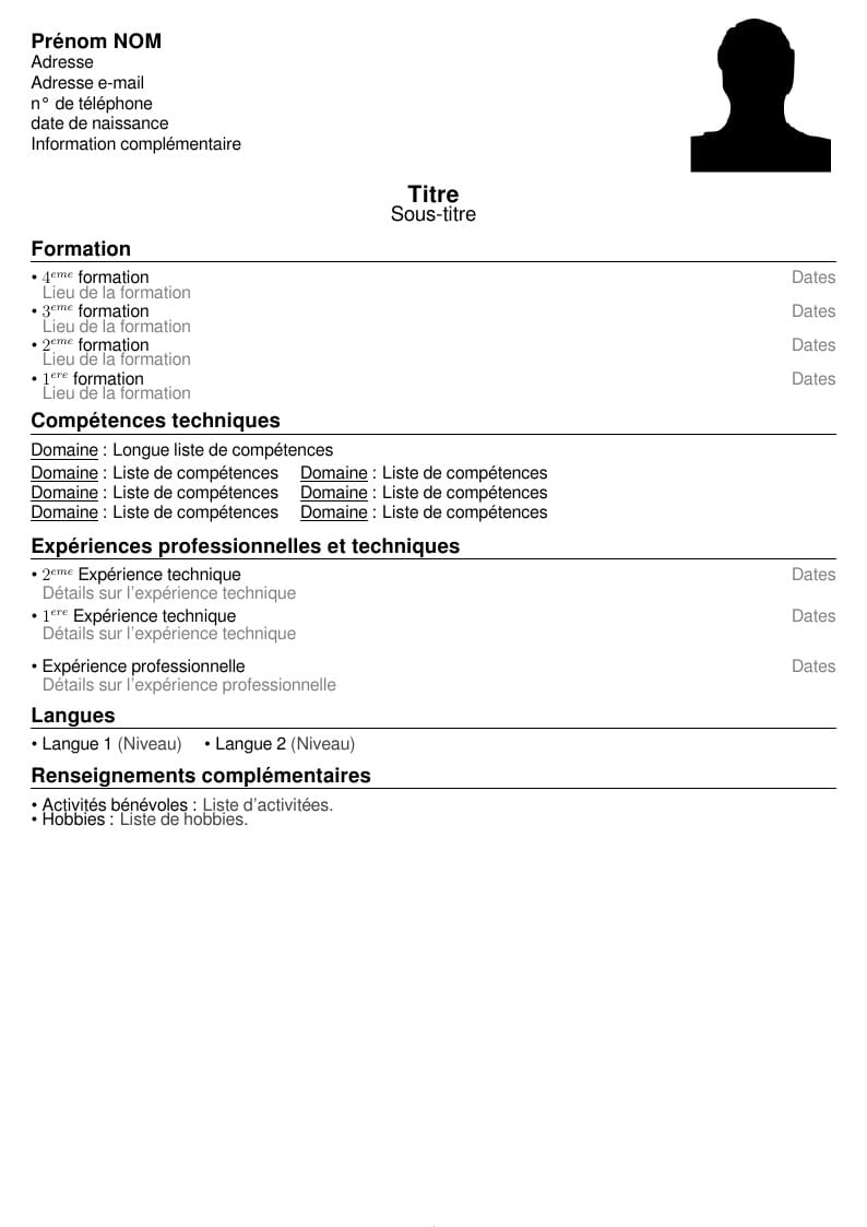 CV template - GDelpech