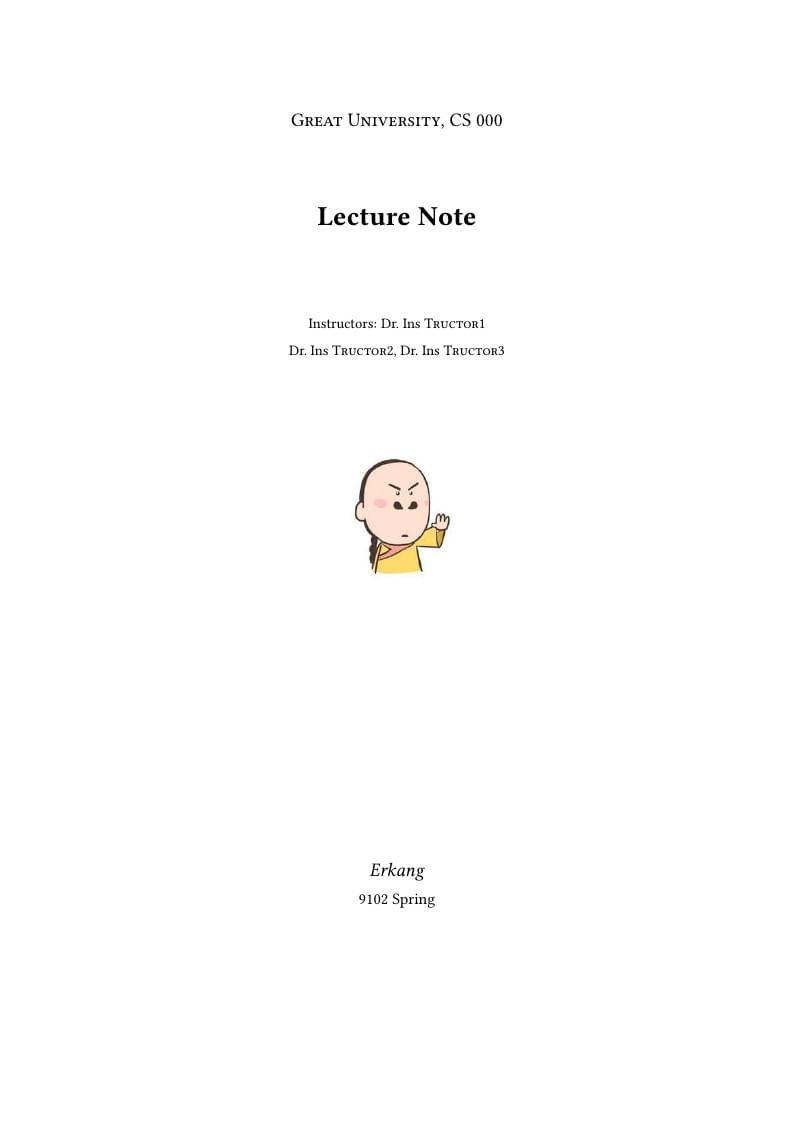 Lecture Note Template