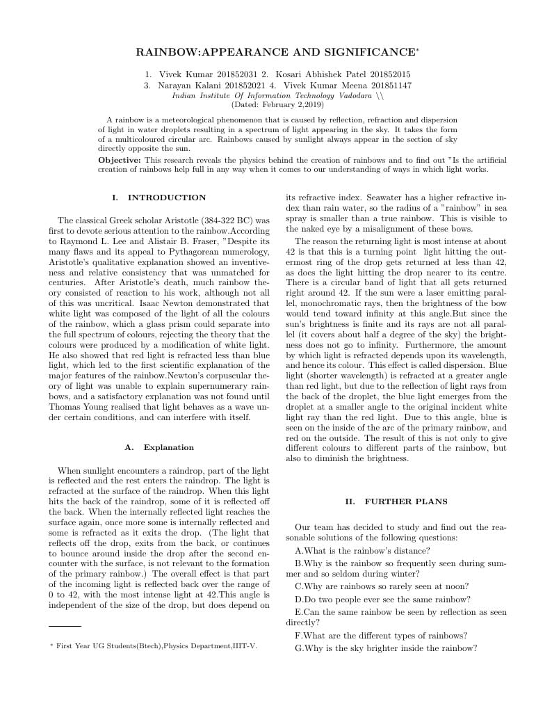 Rainbow: Appearance And Significance