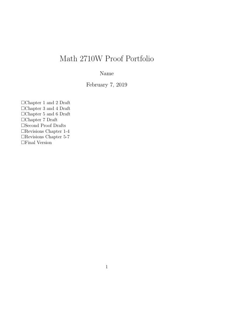 Proof Portfolio Template