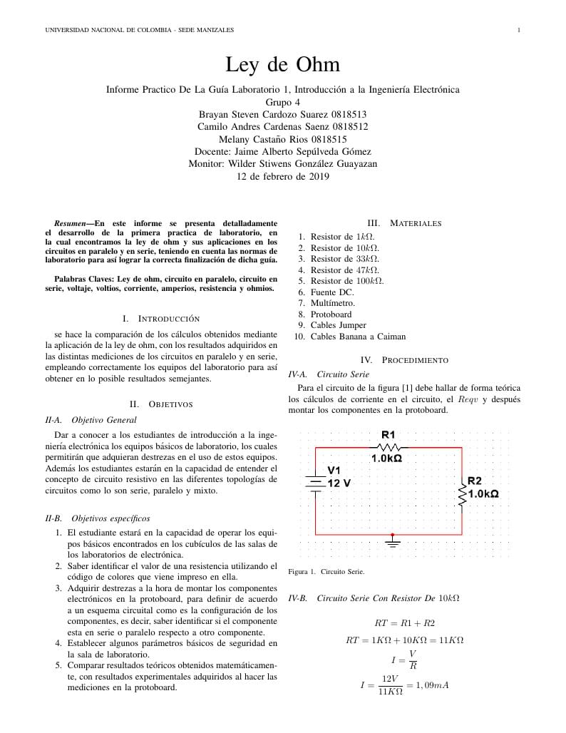 Ley de Ohm