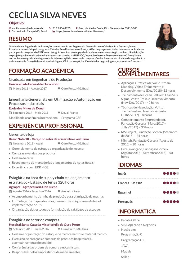Cecília Silva Neves' CV