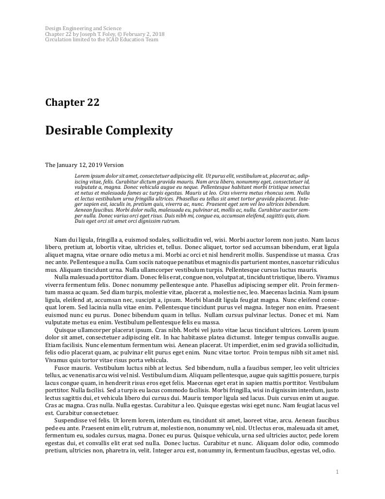 Design Engineering and Science Template