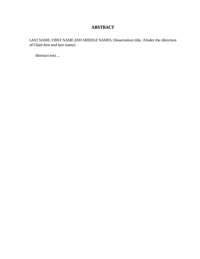 NC State University Dissertation Template (January 2019)