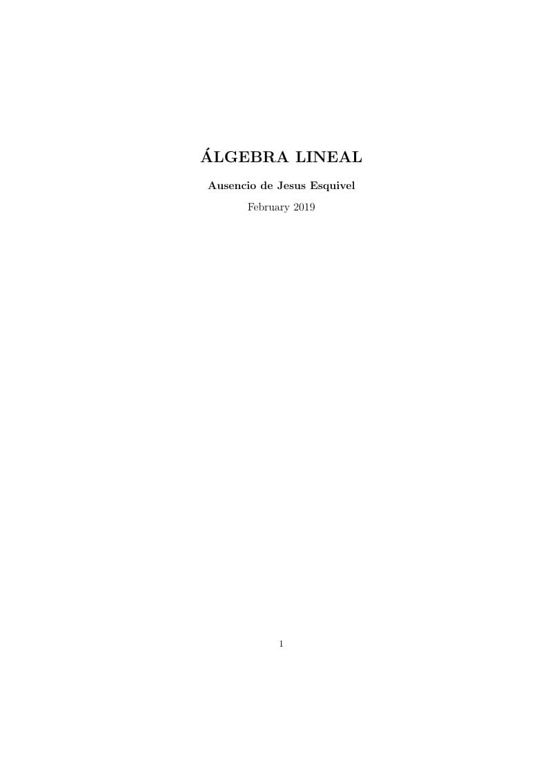 ÁLGEBRA LINEAL