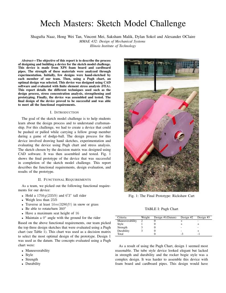 Sketch Model Challenge Report