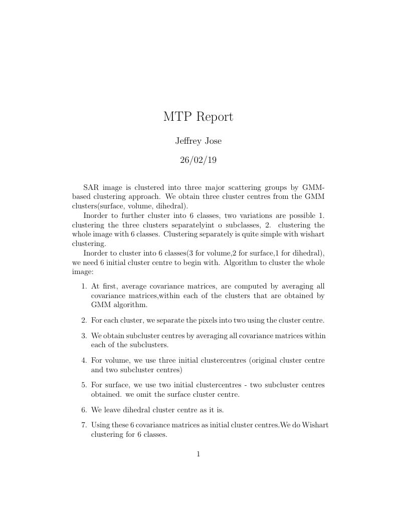 MTP report
