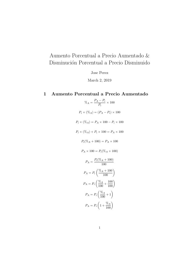Template Math Formulas and Equations