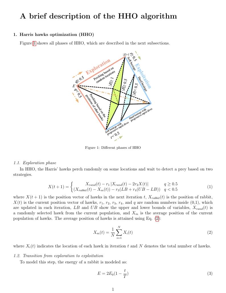 Harris' Hawks Optimization: Theory and Applications