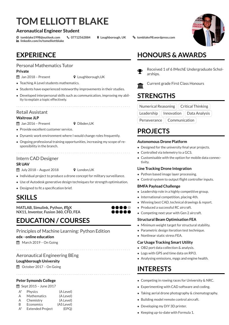 Tom Blake's CV