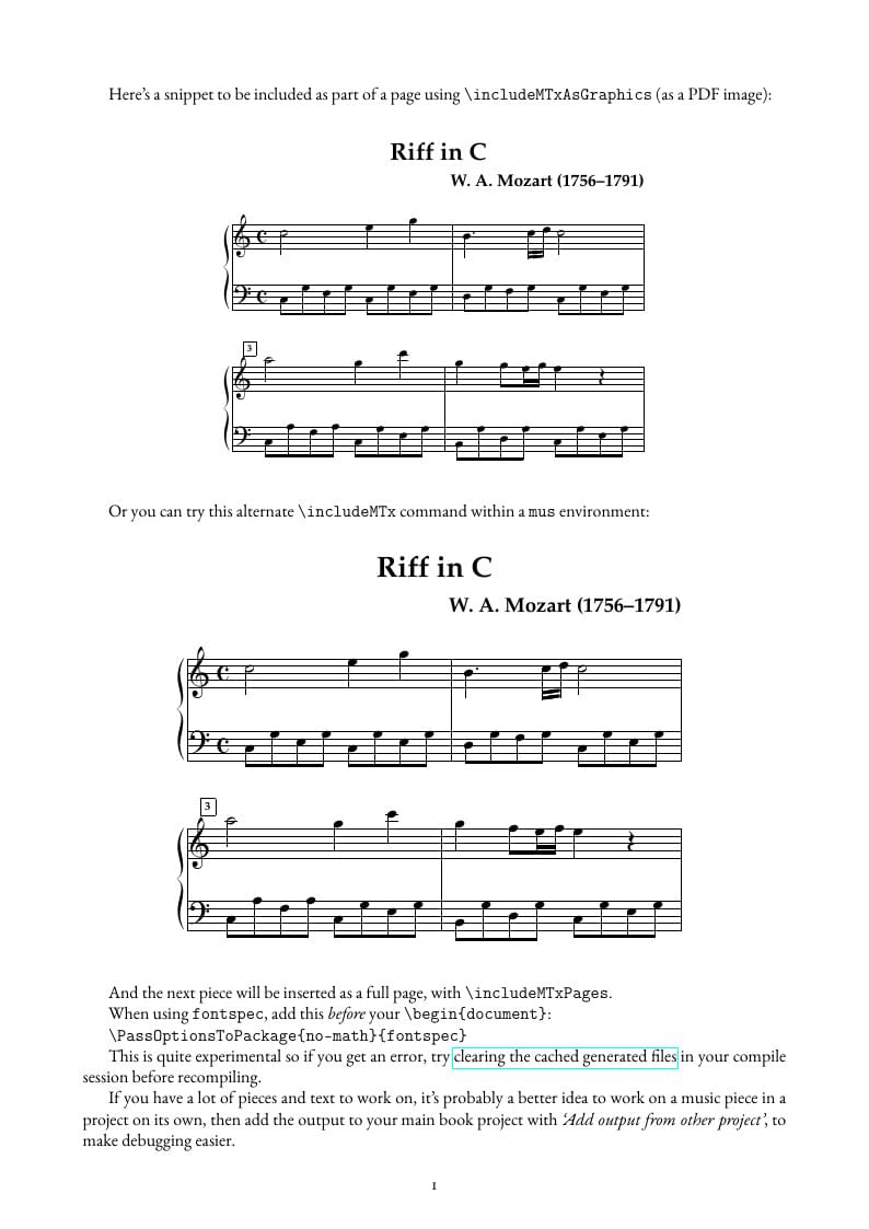 Polyphonic or Instrumental Music with M-Tx and MusixTeX on Overleaf