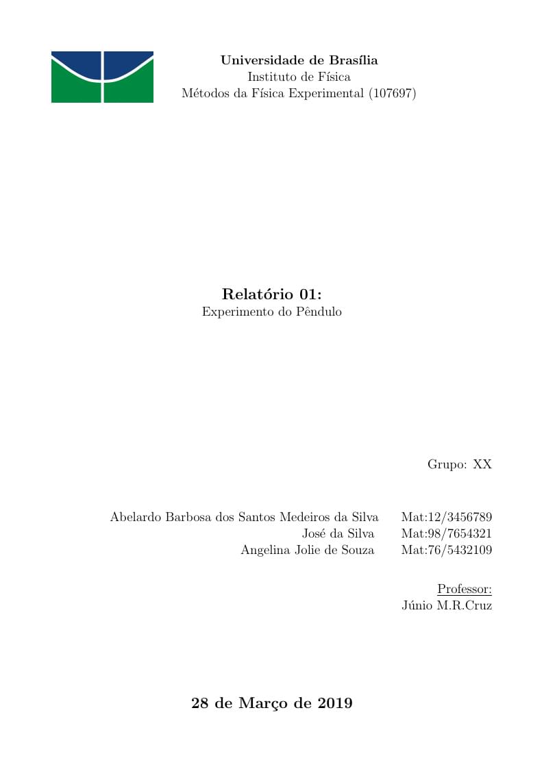 Modelo de relatório de Física Experimental da UnB (para Galeria Overleaf)