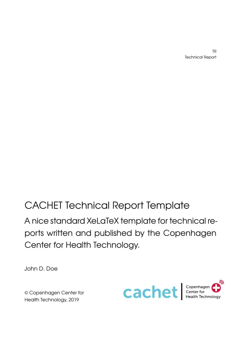 CACHET Technical Report Template