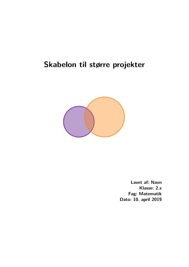 Elevskabelon til rapporter