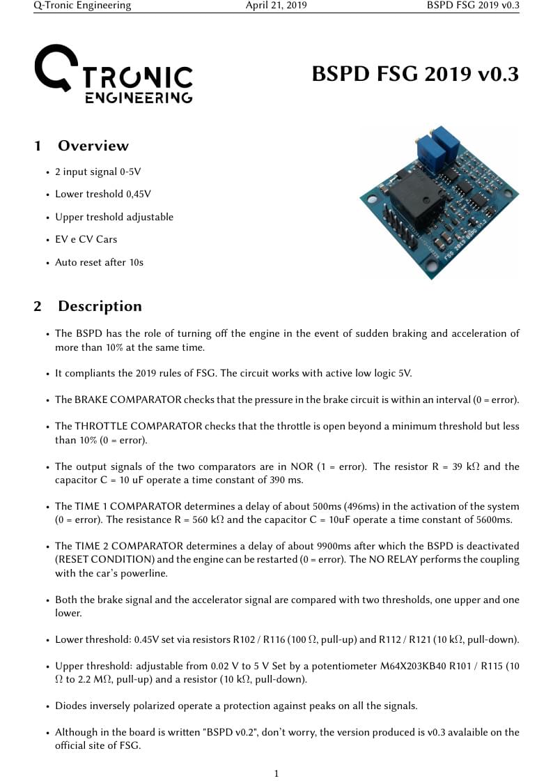 Electronics Datasheet Example