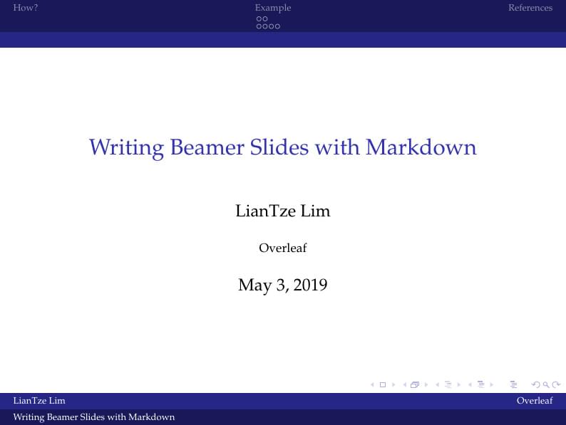Writing Beamer Slides with Markdown